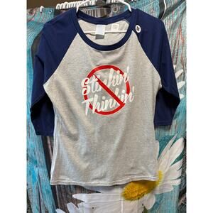 stinkin thinking Blue Baseball Tshirt